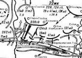  Карта боїв за Окуніново в серпні 1941 р.